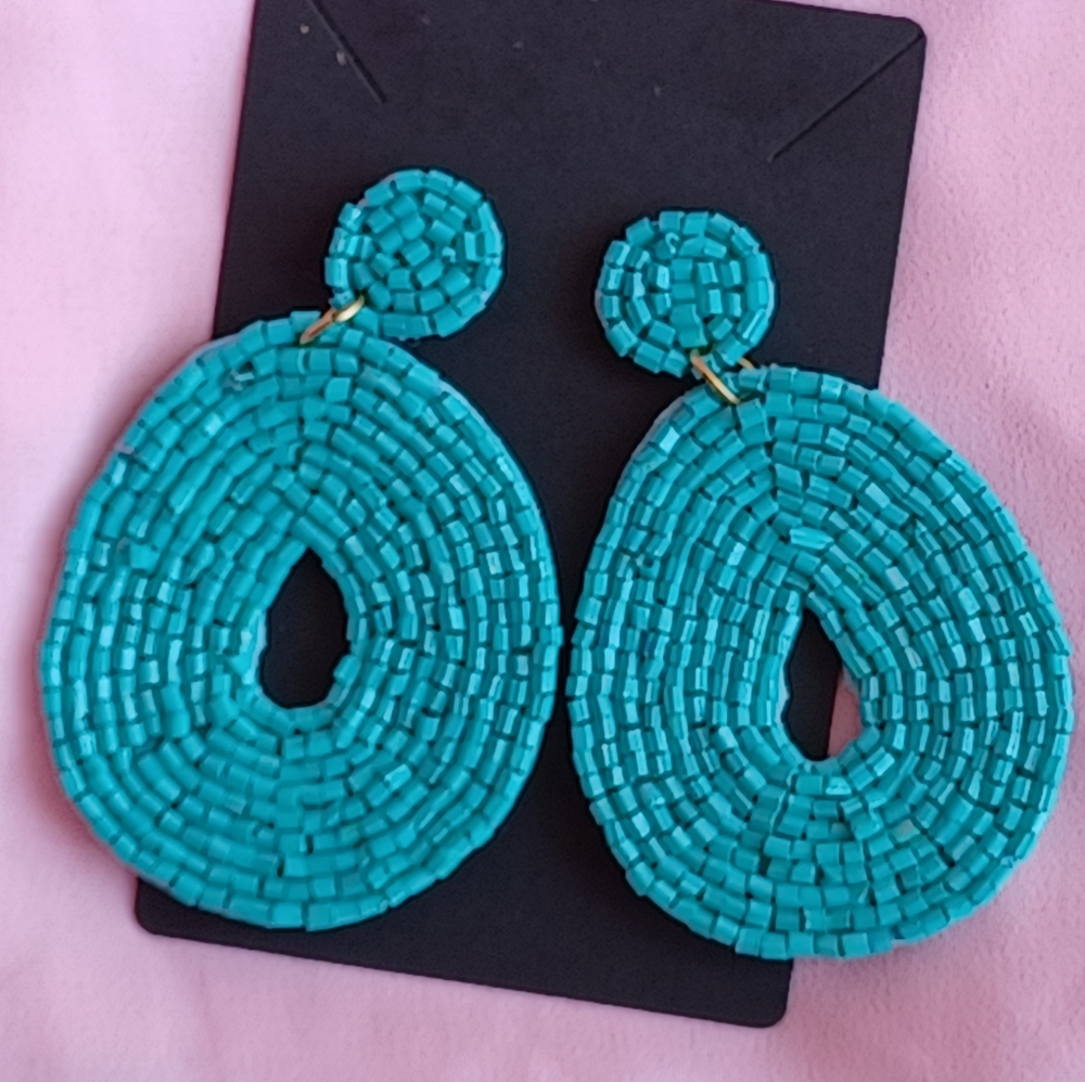 Turquoise Beaded Earrings